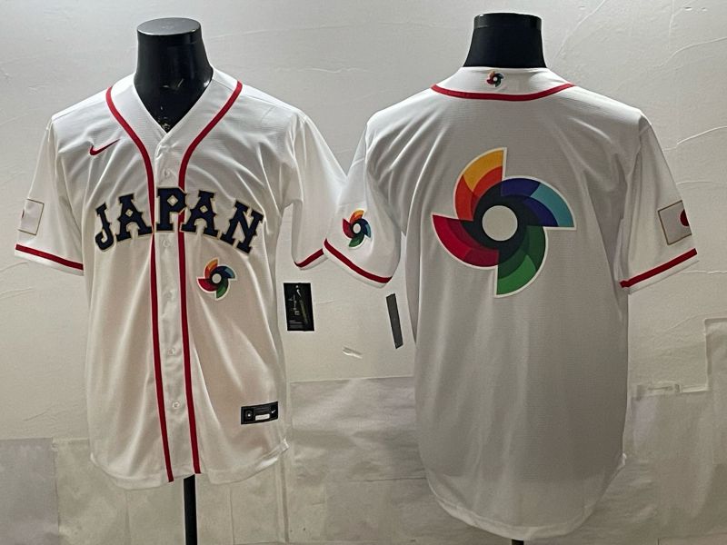 Men 2026 World Cub Japan Blank White Game Nike MLB Jersey style 009->more jerseys->MLB Jersey